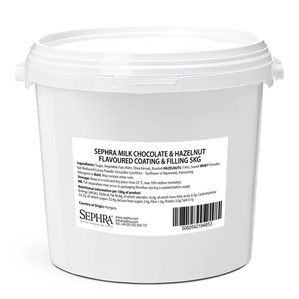 Sephra Milk Chocolate Hazelnut Coating and Filling 5kg